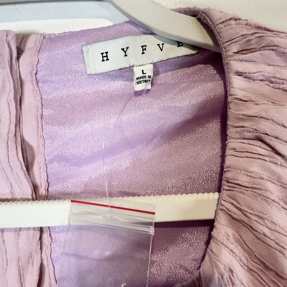 Lavender Dress Large NWT HyFve Boutique Cottage Core Preppy - Picture 4 of 7
